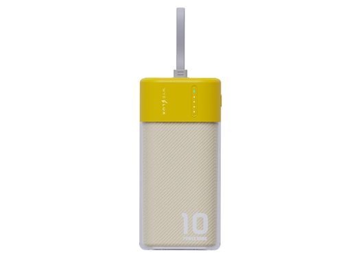 WYEFLUX 10000 mAh Mini Portable Power Bank - Yellow