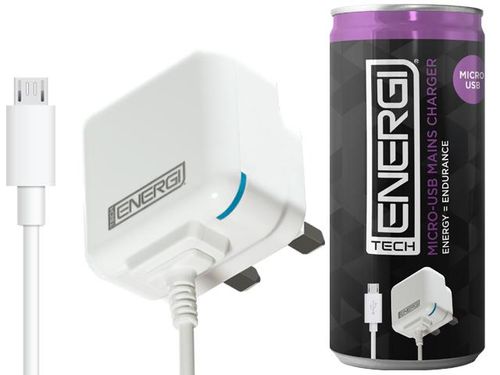 Tech Energi Micro-USB Mains Charger 1Amp - White