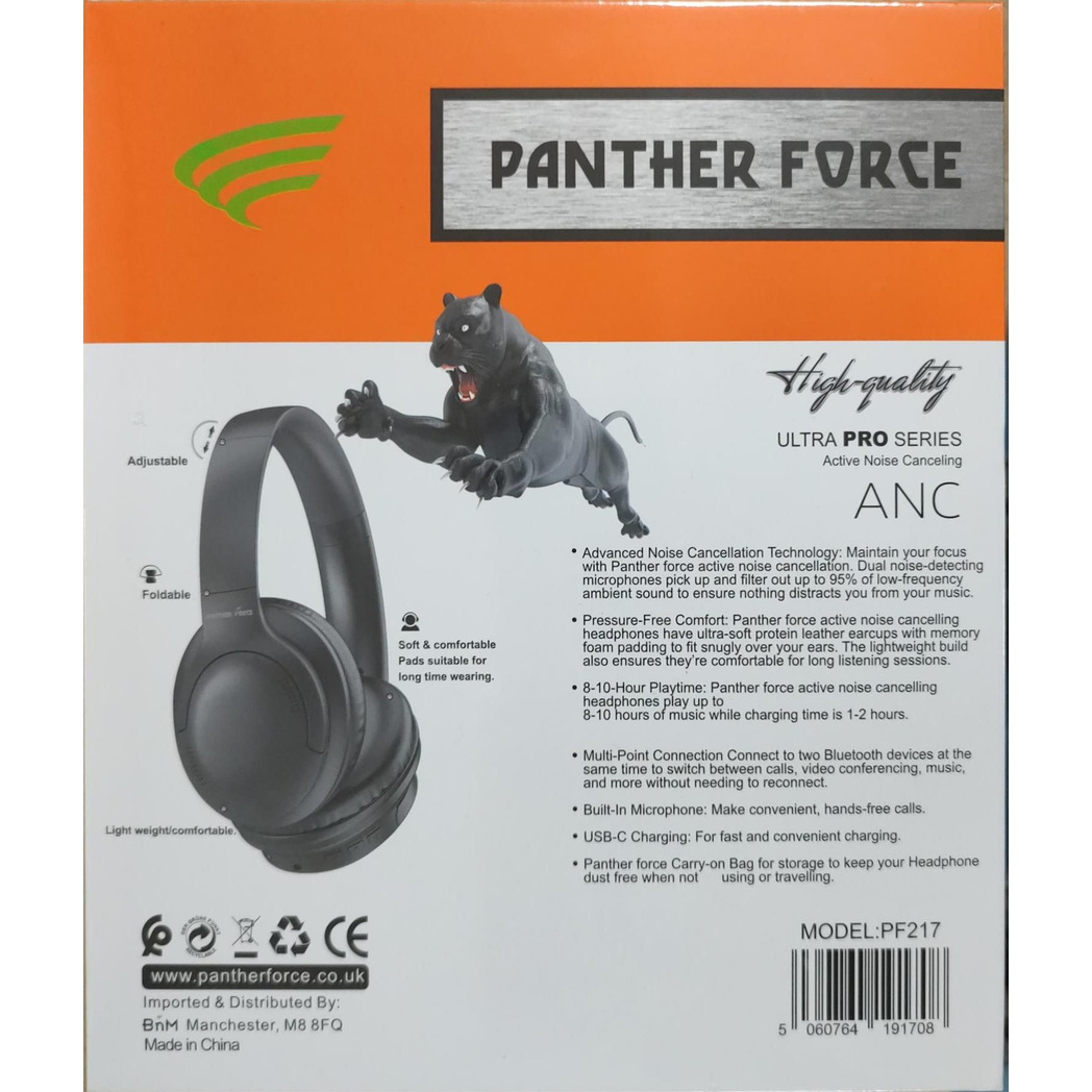 Panther Force Wireless Bluetooth Active Noise Canceling Headphone PF217